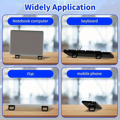 2PCS Mini Laptop Stand for Desk, Keyboard Stands, Portable Laptop Stand Foldable, Sleek Computer Notebook Holder