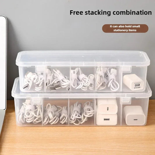 Caja Organizadora de Cables Transparente