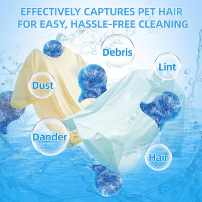 6 PCS Pet Hair Remover for Laundry – Effectively Removes Fur Lint & Dander – Reusable Eco-Friendly Laundry Pet Hair Catcher