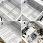 Clear Makeup Organizer Set of 7, Stackable Drawer Dividers for Cosmetics & Desk Storage, Countertop Organization