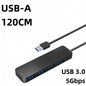 Hub USB 3.0 de 4 Puertos, Cable Largo de 120cm