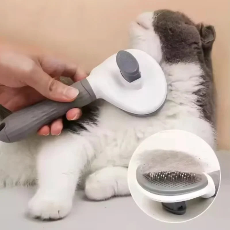 Peine Cepillo Autolimpiable para Mascotas