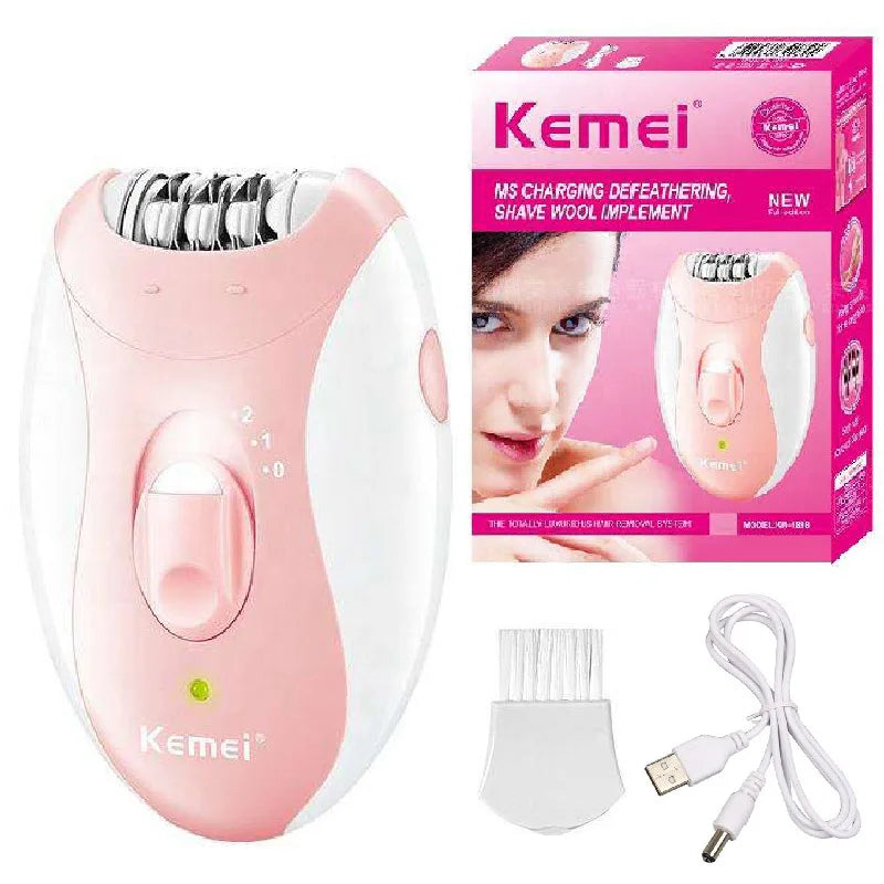 Kemei Rechargeable Epilator for Women, Body and Face