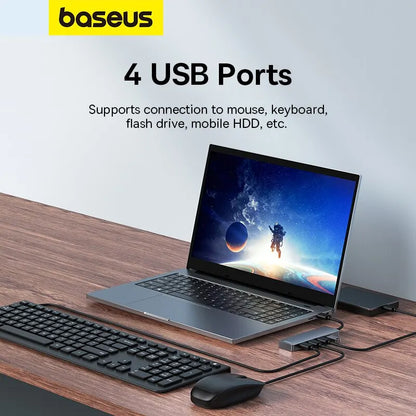 Hub USB Baseus 4 Puertos USB 3.0 para Laptop
