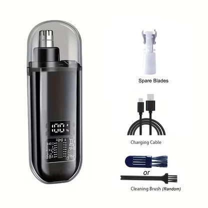 2 In 1 Electric Portable Ear And Nose Hair Trimmer Clipper 2024 Professional Painless Portable Eyebrow For Men