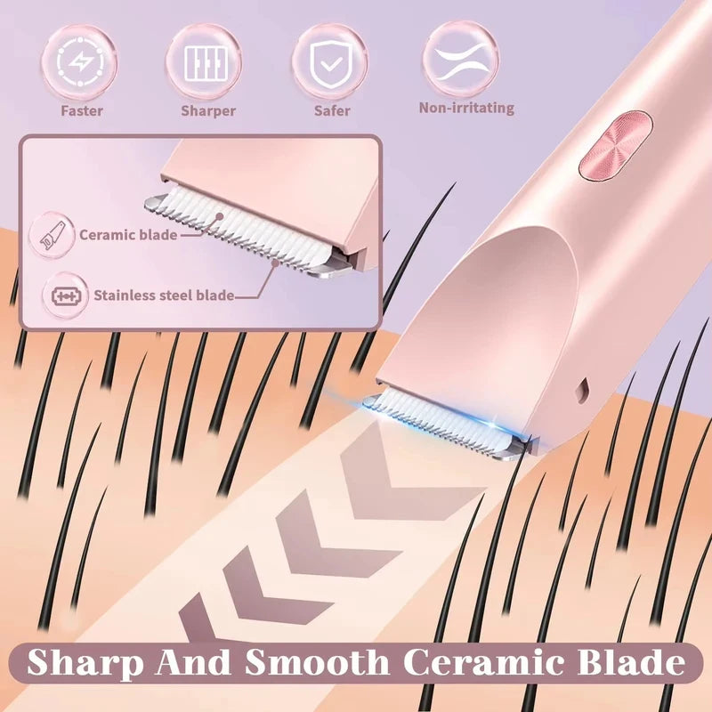 Electric Shaver for Woman Double Head Dual Purpose Female Razor Body Epilator Leg Underarm Bikini Electric Hair Remover Trimmer