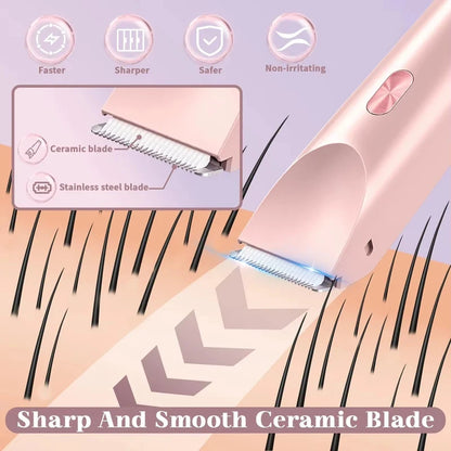 Electric Shaver for Woman Double Head Dual Purpose Female Razor Body Epilator Leg Underarm Bikini Electric Hair Remover Trimmer