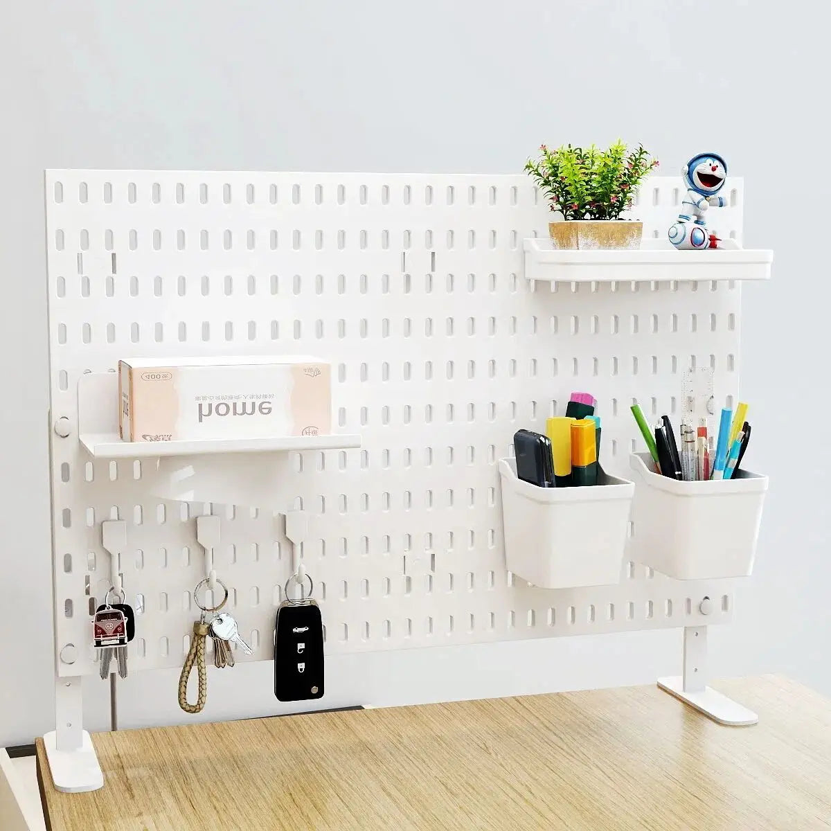 Pegboard Desk Organizer with Multiple Accessories