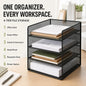 4-Tier Mesh Metal File Organizer, A4 Document Tray