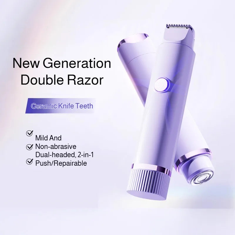 2-in-1 Dual Head Rechargeable Epilator for Women