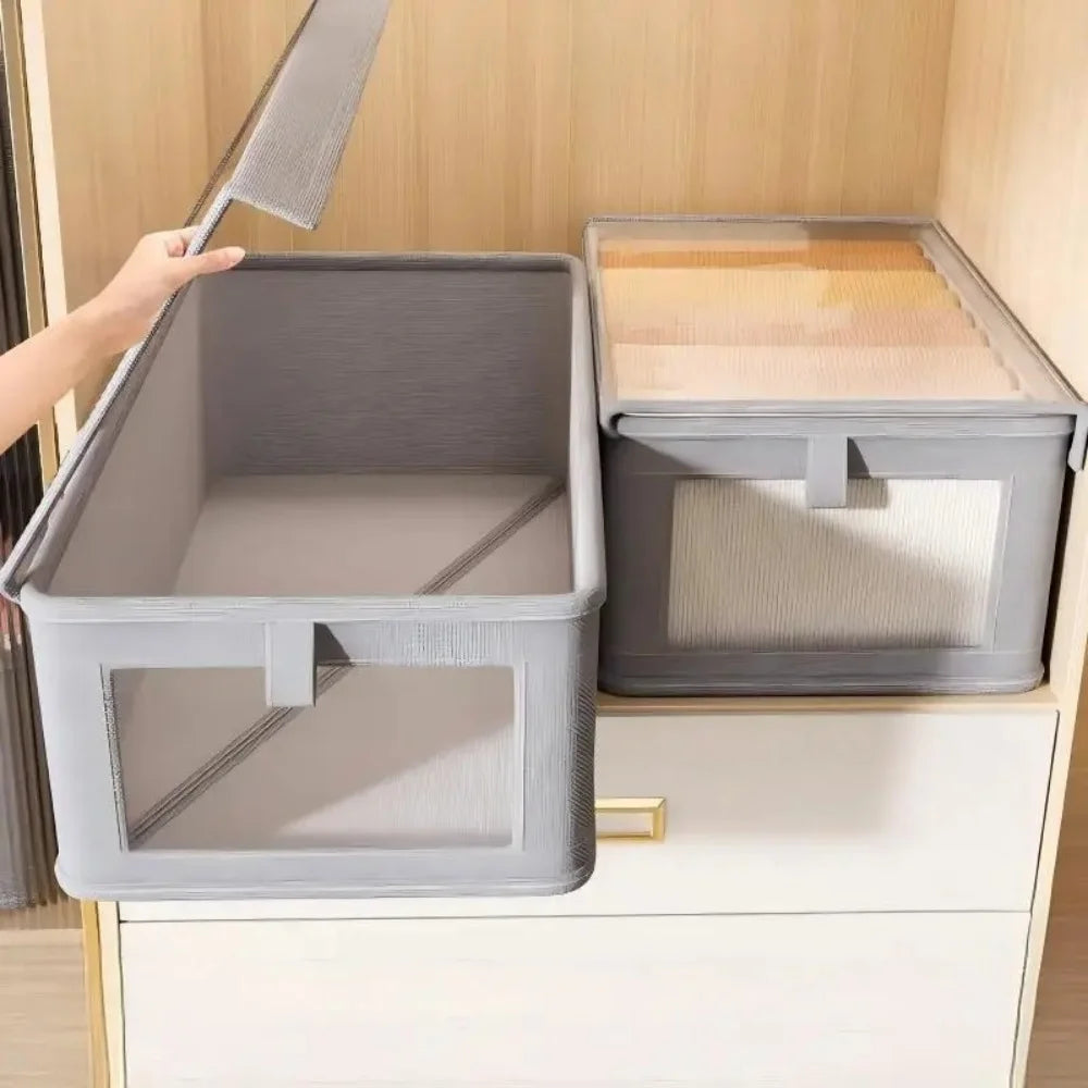 Caja Organizadora para Armario con Ventana, Gran Capacidad
