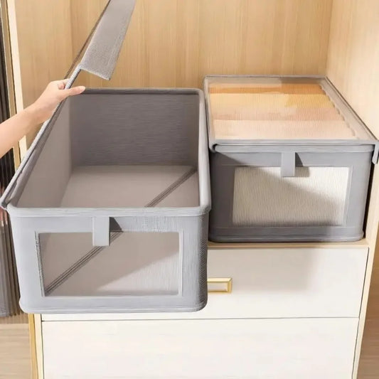 Caja Organizadora para Armario con Ventana, Gran Capacidad