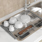 Stainless Steel Sink Drying Rack, Over-the-Sink Dish Drying Rack, Equipped with 13/17 Support Columns