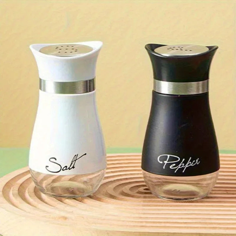 Glass Salt and Pepper Shaker Set, Condiment Organizer