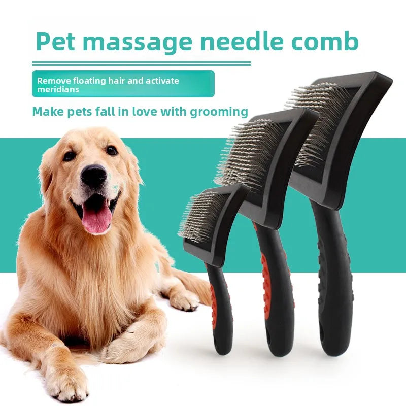 Stainless Steel 2-in-1 Deshedding Brush for Pets
