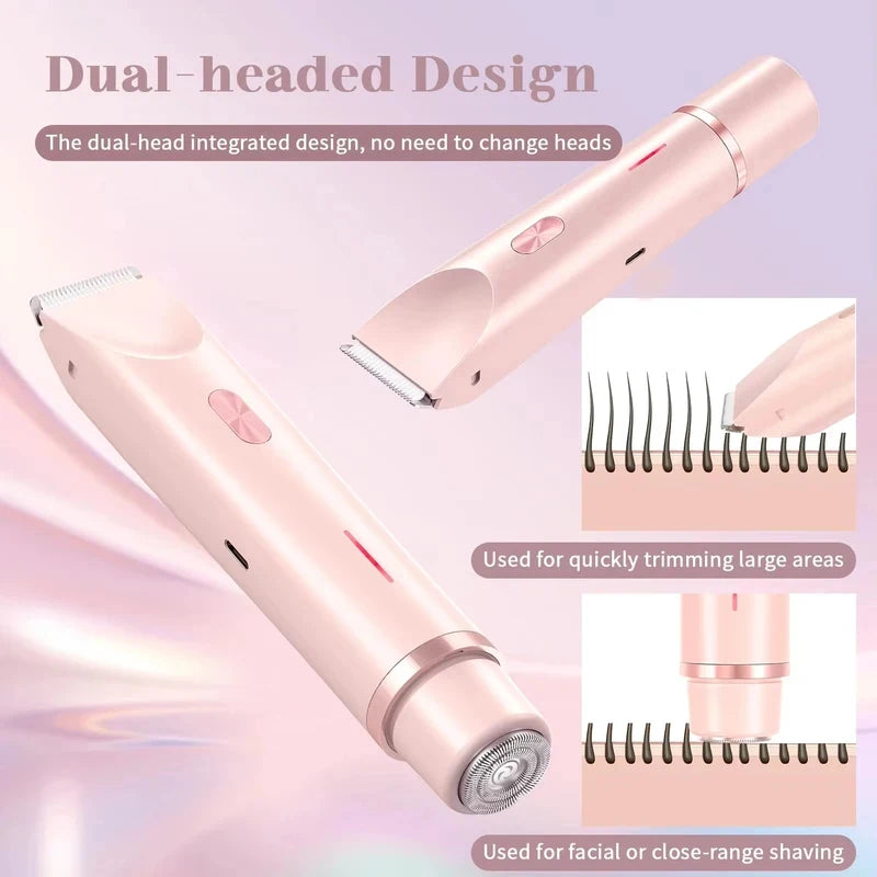 Electric Shaver for Woman Double Head Dual Purpose Female Razor Body Epilator Leg Underarm Bikini Electric Hair Remover Trimmer
