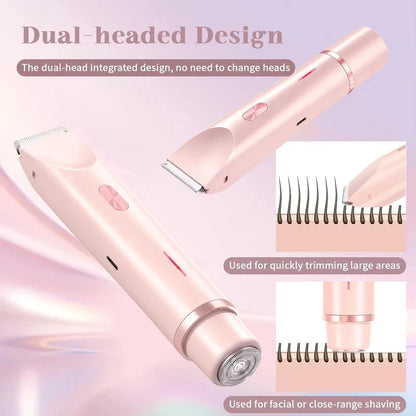 Electric Shaver for Woman Double Head Dual Purpose Female Razor Body Epilator Leg Underarm Bikini Electric Hair Remover Trimmer