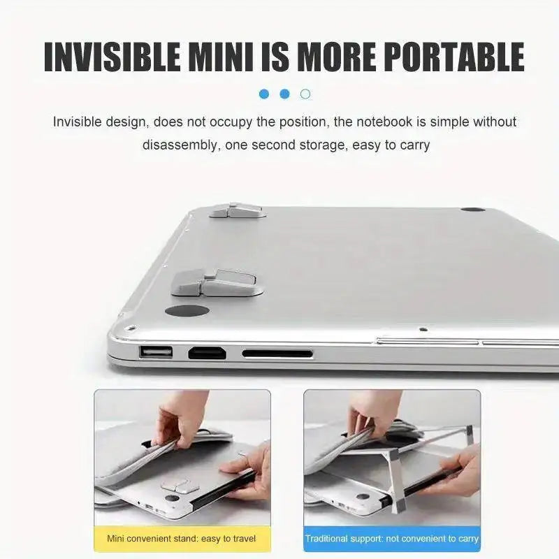 2PCS Mini Laptop Stand for Desk, Keyboard Stands, Portable Laptop Stand Foldable, Sleek Computer Notebook Holder