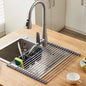 Stainless Steel Sink Drying Rack, Over-the-Sink Dish Drying Rack, Equipped with 13/17 Support Columns