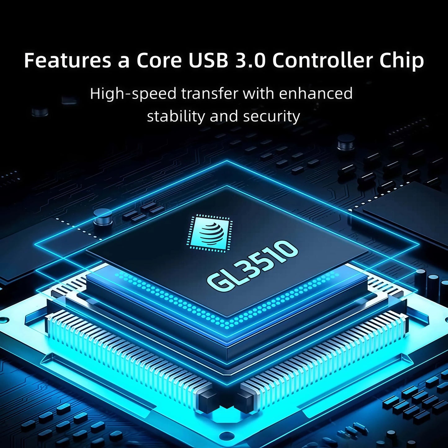 Hub USB 3.0 de 4 Puertos, Cable Largo de 120cm