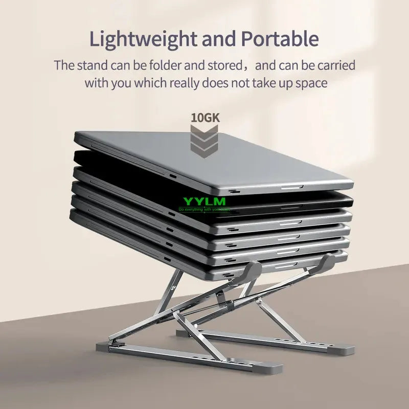 High-Efficiency Aluminum Alloy Laptop Stand, Adjustable Heat Sink
